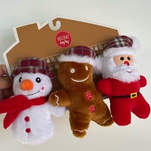 Christmas Holiday Dog Toys 3 pc